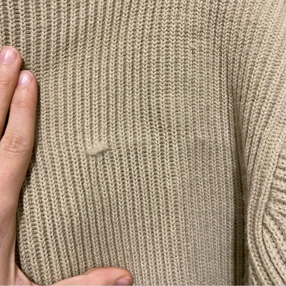 Yarnworks Vintage Tan Long Button Front Cardigan Large - Picture 9 of 12